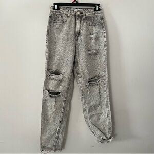refuge Denim Distressed Gray Jeans